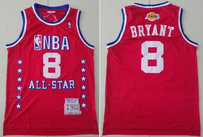 Men Los Angeles Lakers #8 Bryant Red 2003 All Star NBA Jerseys->los angeles lakers->NBA Jersey